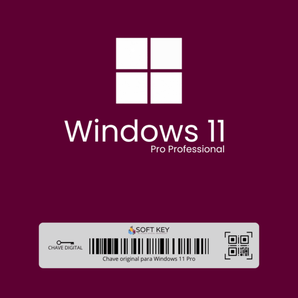 Licença Microsoft Windows 11 Pro 64 Bits ESD – Envio Imediato Após a Compra - Licença retail
