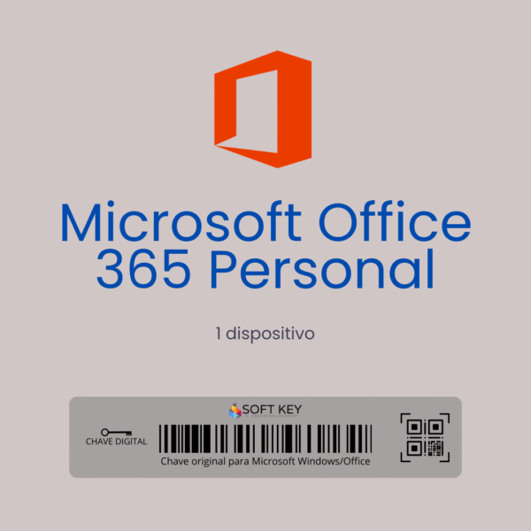 Microsoft Office 365 Personal | Licença Anual (12 Meses) | 1 Usuário | Entrega Digital Imediata